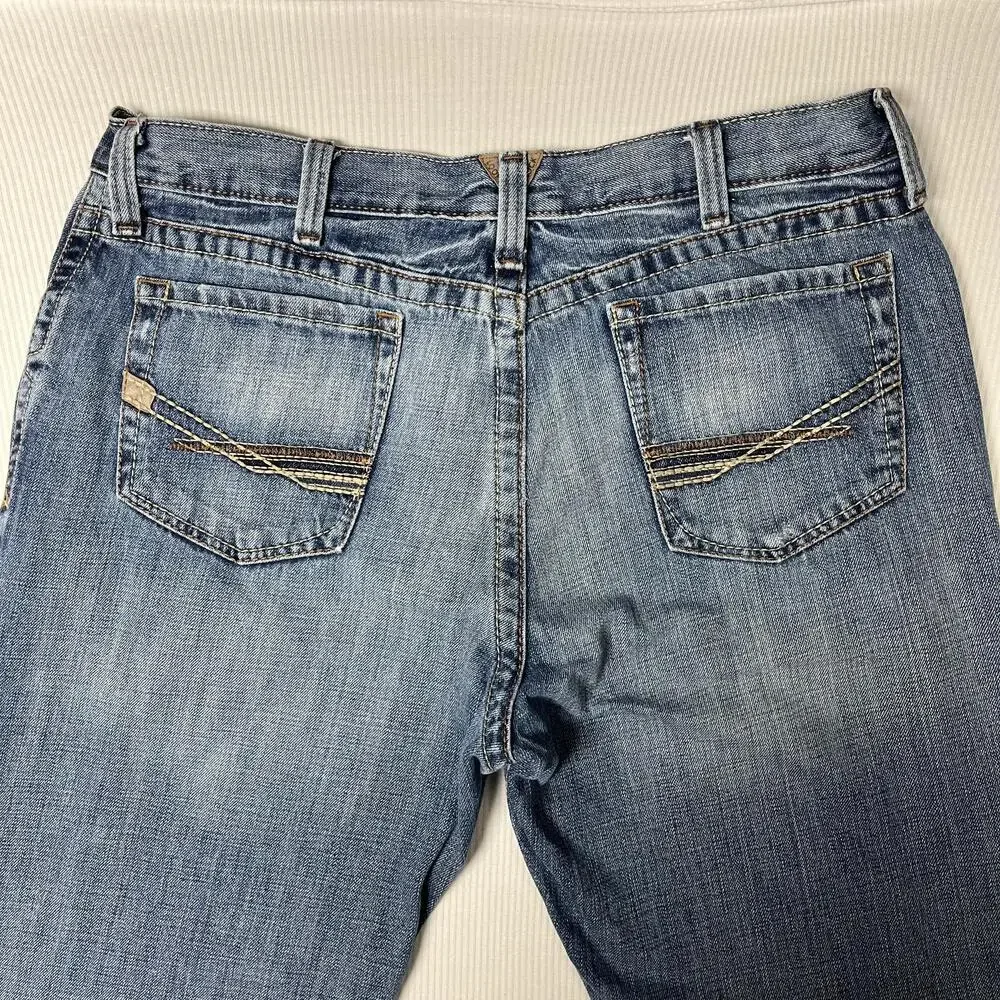 Ariat M4 Jeans Mens 36x30 Blue Medium Wash Relaxed Bootcut Low Rise Denim